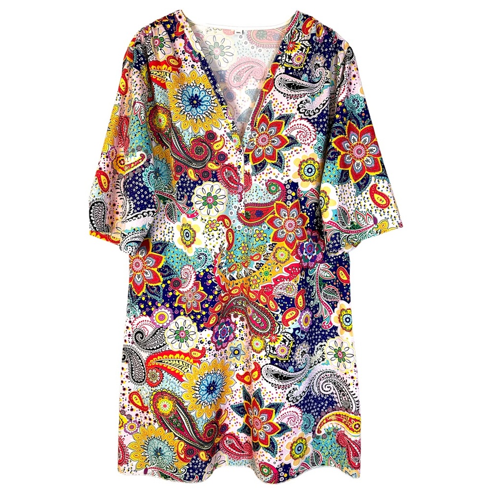 Colorful Paisley Print Women's Kaftan